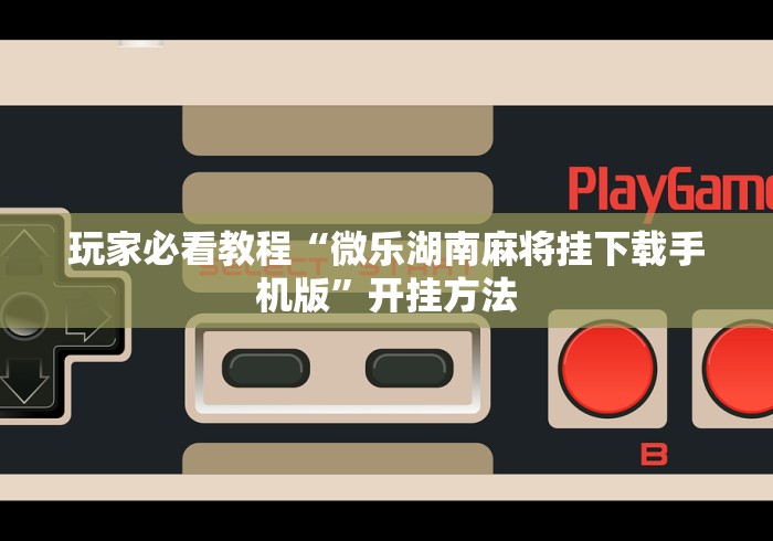 玩家必看教程“微乐湖南麻将挂下载手机版”开挂方法