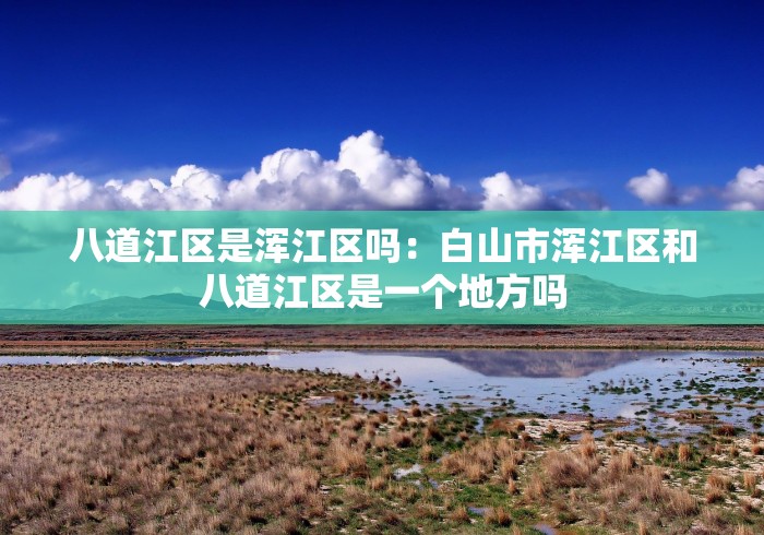 八道江区是浑江区吗：白山市浑江区和八道江区是一个地方吗