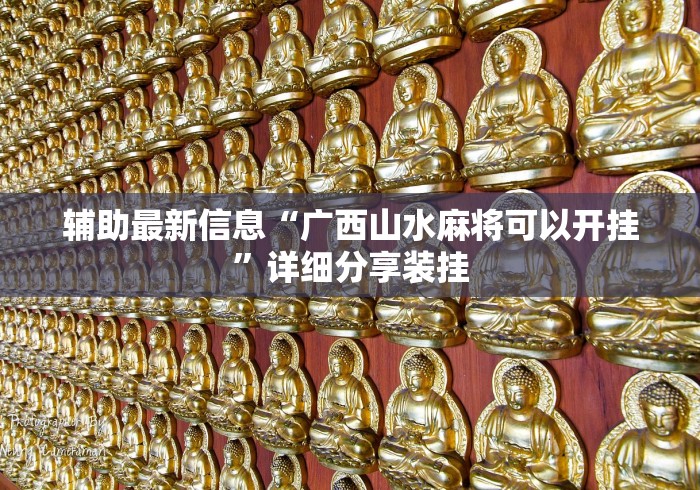 辅助最新信息“广西山水麻将可以开挂”详细分享装挂