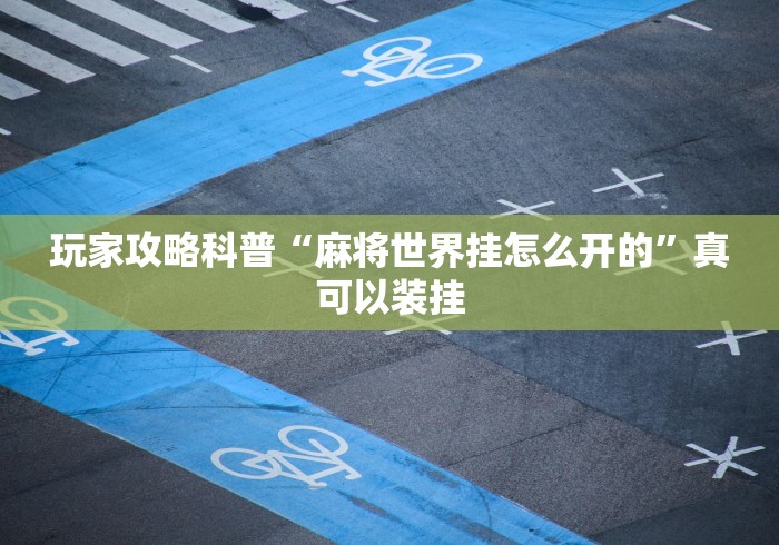玩家攻略科普“麻将世界挂怎么开的	”真可以装挂