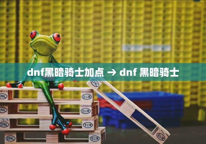 dnf黑暗骑士加点 → dnf 黑暗骑士