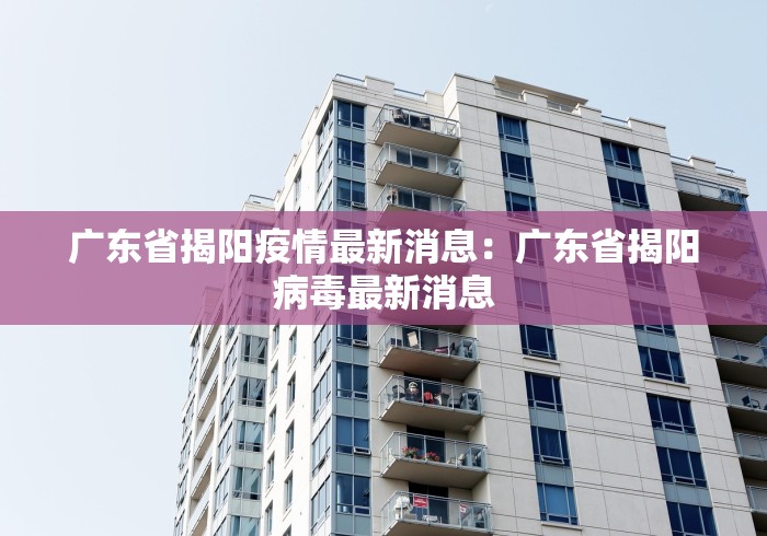 广东省揭阳疫情最新消息：广东省揭阳病毒最新消息