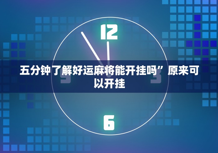 大家普及一下“来一把麻将开挂犯法吗”(果然有透视挂)