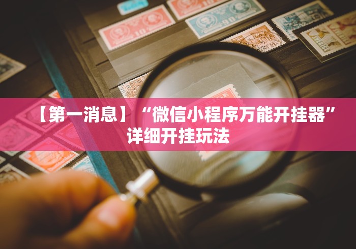 【第一消息】“微信小程序万能开挂器”详细开挂玩法