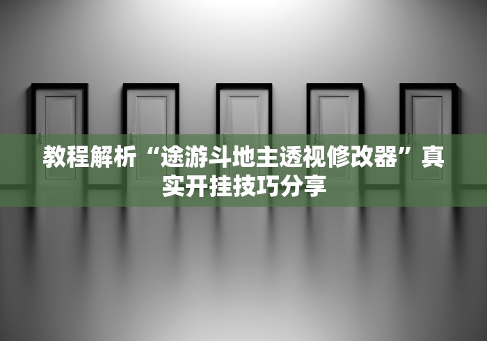 教程解析“途游斗地主透视修改器”真实开挂技巧分享