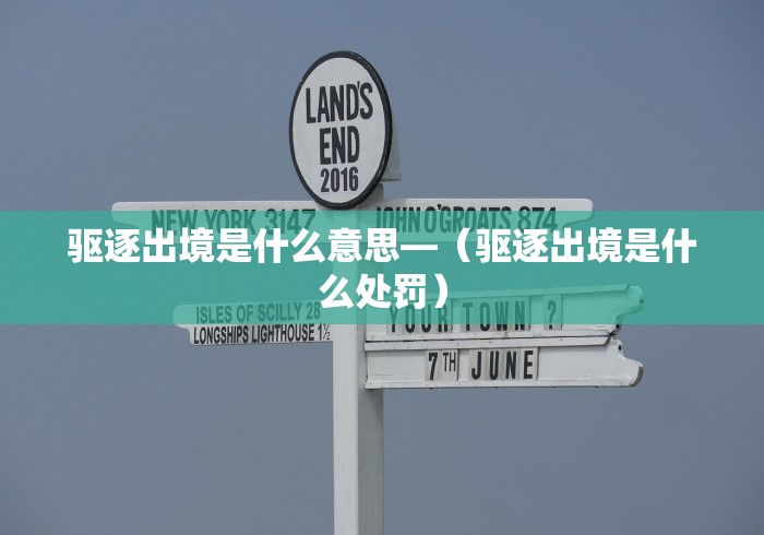驱逐出境是什么意思—（驱逐出境是什么处罚）