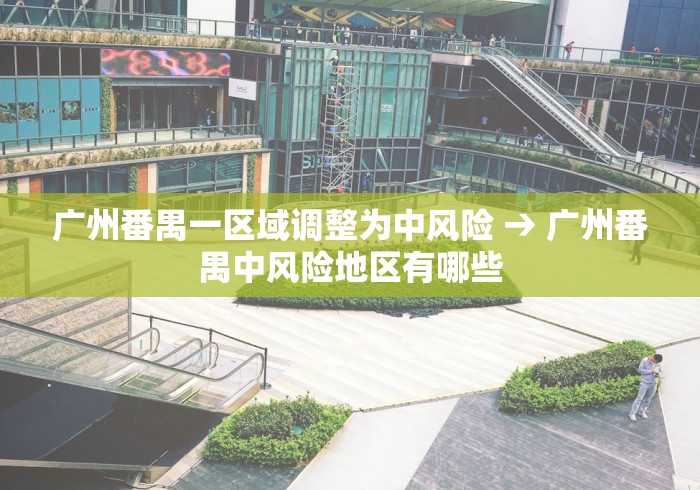 广州番禺一区域调整为中风险 → 广州番禺中风险地区有哪些