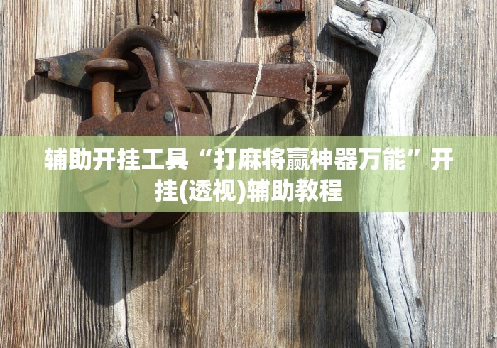 辅助开挂工具“打麻将赢神器万能”开挂(透视)辅助教程
