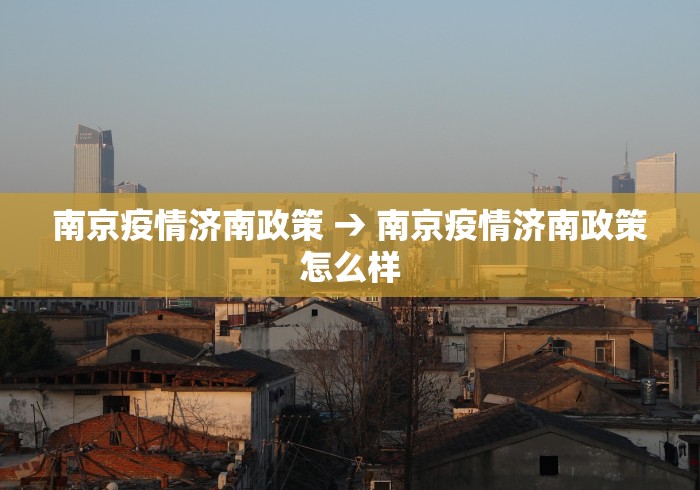 南京疫情济南政策 → 南京疫情济南政策怎么样