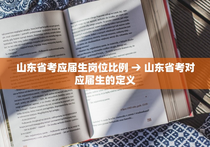 山东省考应届生岗位比例 → 山东省考对应届生的定义