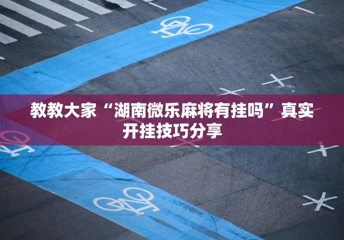 教教大家“湖南微乐麻将有挂吗	”真实开挂技巧分享