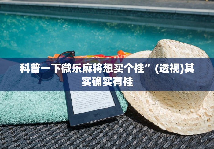 科普一下微乐麻将想买个挂”(透视)其实确实有挂
