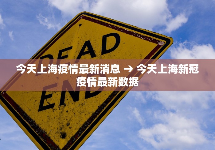 今天上海疫情最新消息 → 今天上海新冠疫情最新数据