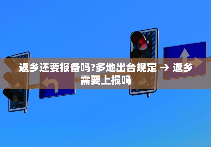返乡还要报备吗?多地出台规定 → 返乡需要上报吗