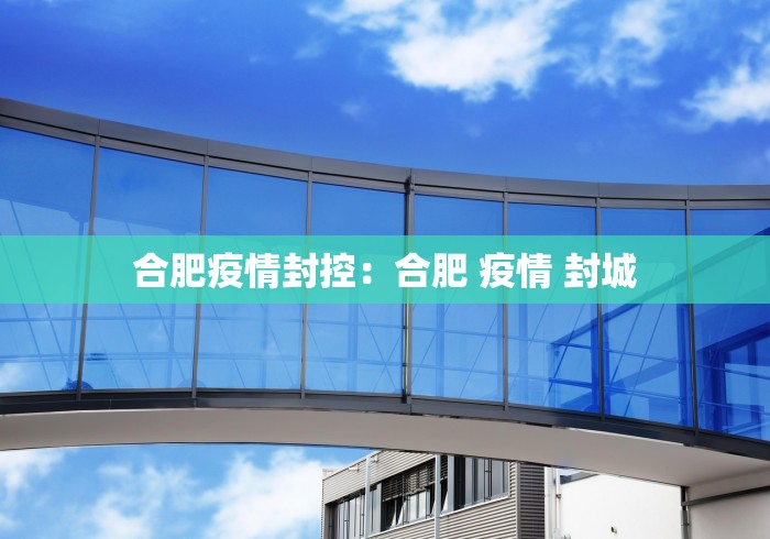 合肥疫情封控：合肥 疫情 封城