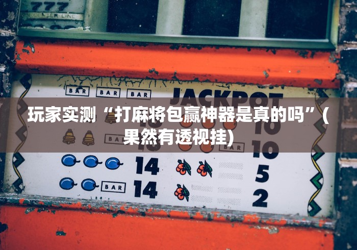 玩家实测“打麻将包赢神器是真的吗”(果然有透视挂)