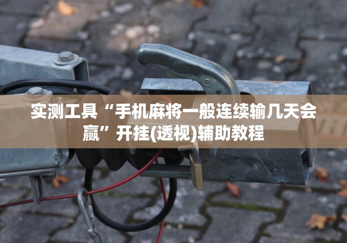 实测工具“手机麻将一般连续输几天会赢”开挂(透视)辅助教程