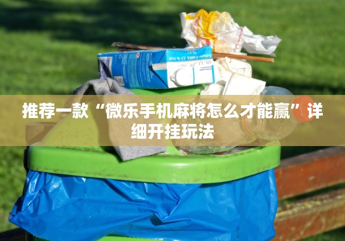 推荐一款“微乐手机麻将怎么才能赢”详细开挂玩法