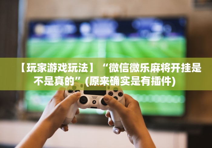 【玩家游戏玩法】“微信微乐麻将开挂是不是真的	”(原来确实是有插件) 