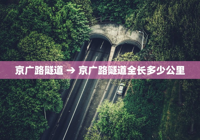 京广路隧道 → 京广路隧道全长多少公里