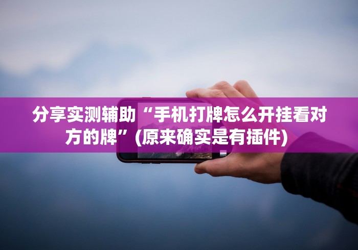 分享实测辅助“手机打牌怎么开挂看对方的牌”(原来确实是有插件) 