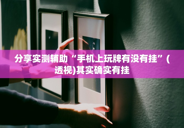 分享实测辅助“手机上玩牌有没有挂”(透视)其实确实有挂