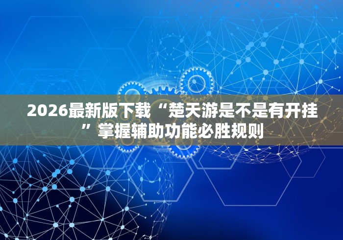 2026最新版下载“楚天游是不是有开挂”掌握辅助功能必胜规则