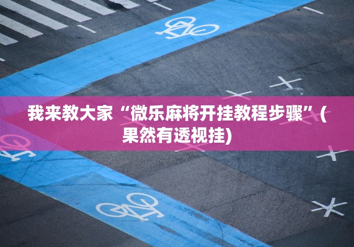 我来教大家“微乐麻将开挂教程步骤”(果然有透视挂)