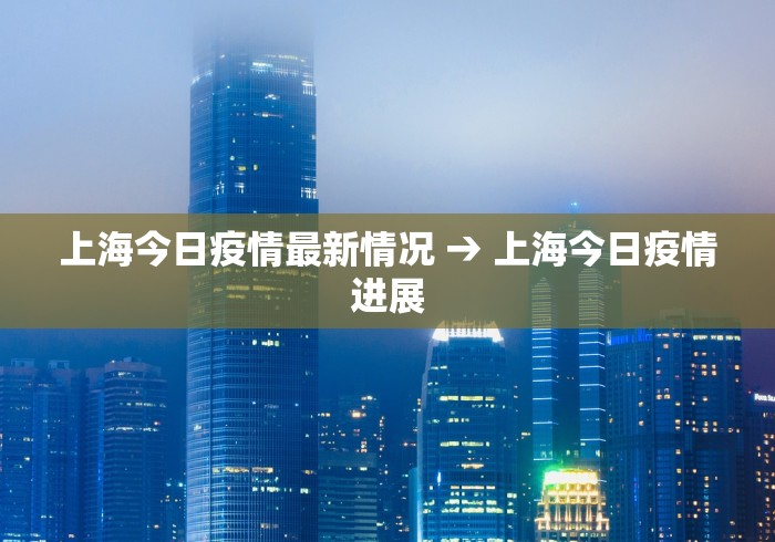 上海今日疫情最新情况 → 上海今日疫情进展