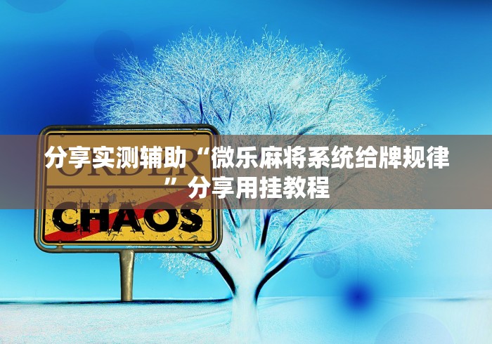 分享实测辅助“微乐麻将系统给牌规律	”分享用挂教程