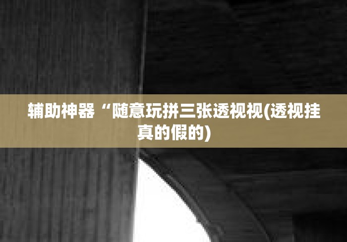 辅助神器“随意玩拼三张透视视(透视挂真的假的)