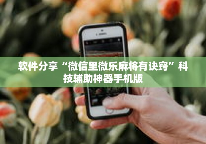 软件分享“微信里微乐麻将有诀窍”科技辅助神器手机版