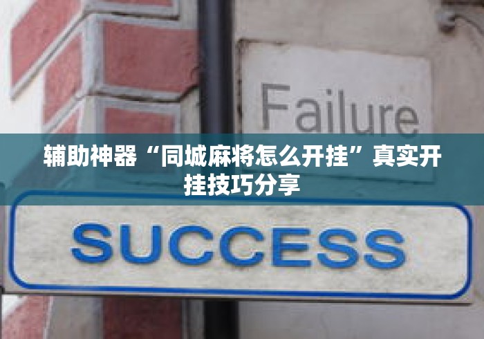 辅助神器“同城麻将怎么开挂”真实开挂技巧分享