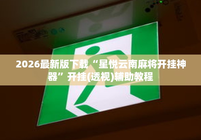 2026最新版下载“星悦云南麻将开挂神器”开挂(透视)辅助教程