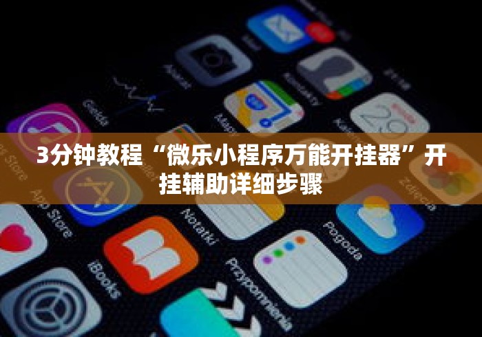 3分钟教程“微乐小程序万能开挂器	”开挂辅助详细步骤