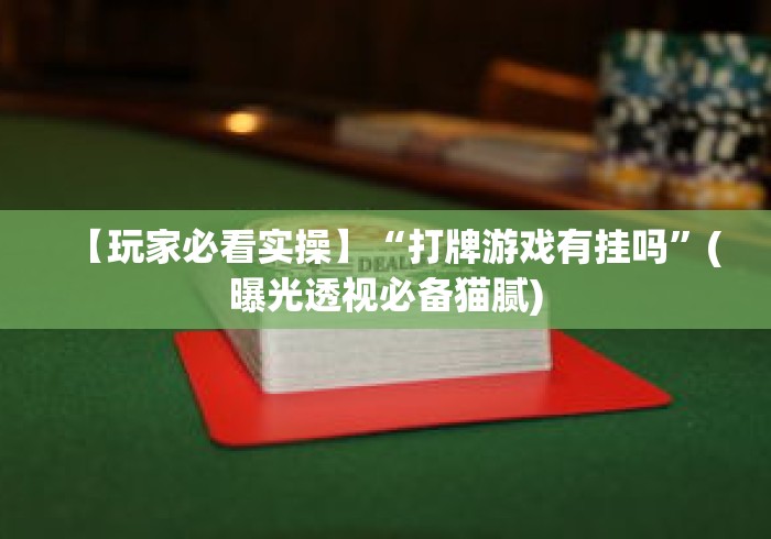 【玩家必看实操】“打牌游戏有挂吗”(曝光透视必备猫腻)