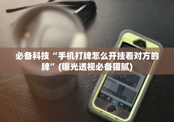 必备科技“手机打牌怎么开挂看对方的牌	”(曝光透视必备猫腻)