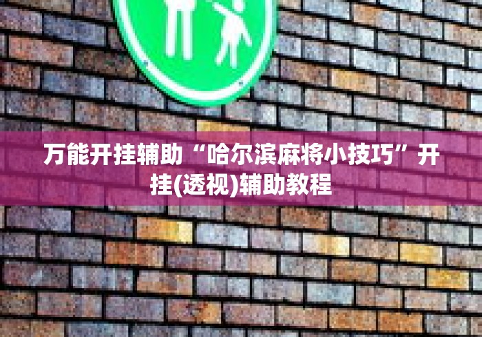 万能开挂辅助“哈尔滨麻将小技巧”开挂(透视)辅助教程