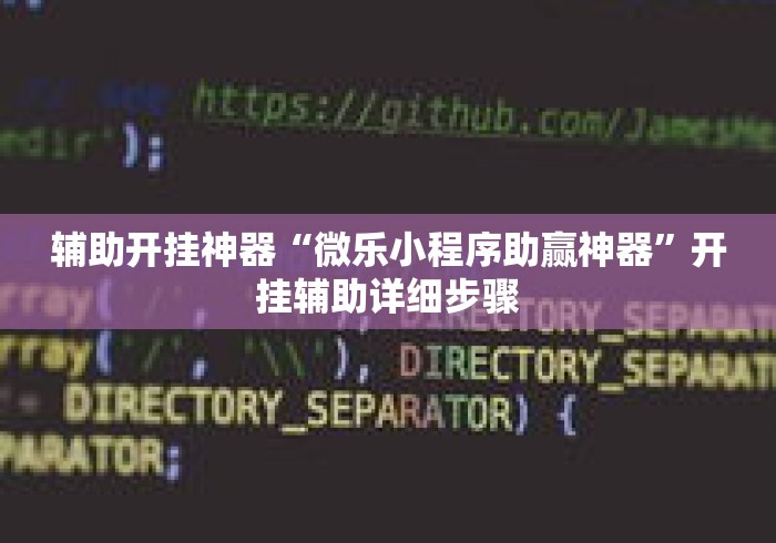 辅助开挂神器“微乐小程序助赢神器”开挂辅助详细步骤