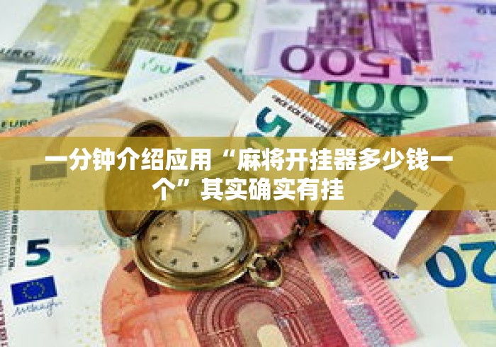 一分钟介绍应用“麻将开挂器多少钱一个	”其实确实有挂