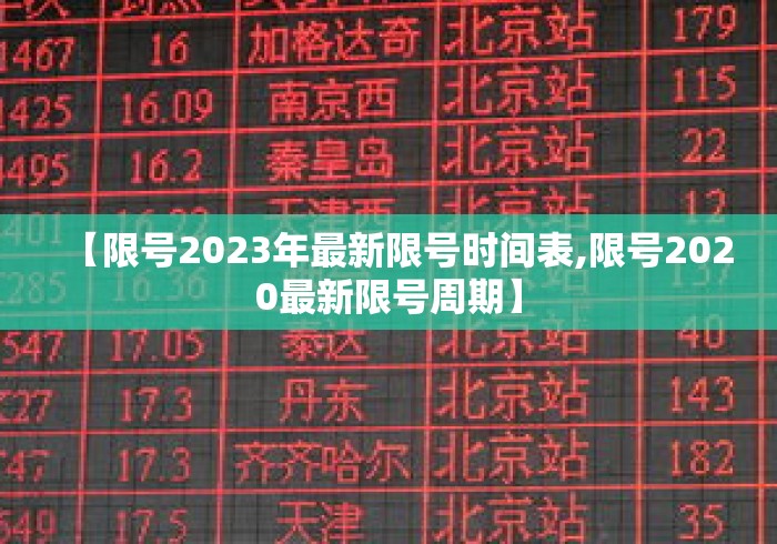 【限号2023年最新限号时间表,限号2020最新限号周期】 【限号2023年最新限号时间表,限号2020最新限号周期】