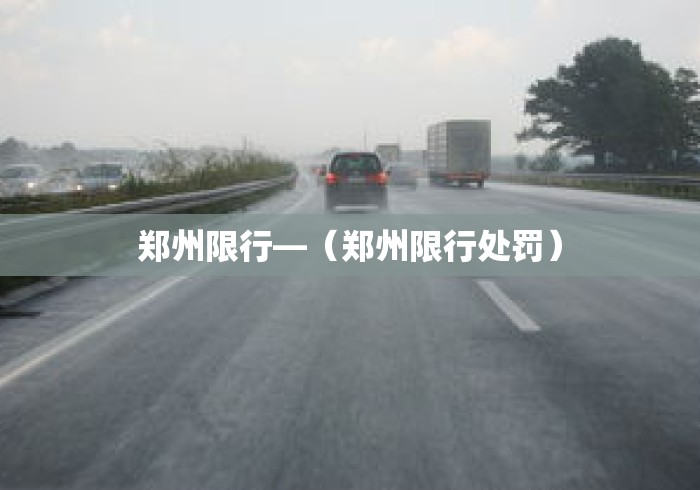 郑州限行—（郑州限行处罚）