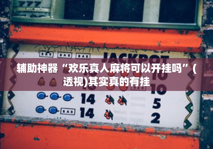 辅助神器“欢乐真人麻将可以开挂吗”(透视)其实真的有挂
