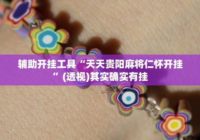 辅助开挂工具“天天贵阳麻将仁怀开挂	”(透视)其实确实有挂