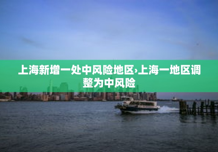 上海新增一处中风险地区›上海一地区调整为中风险 上海新增一处中风险地区›上海一地区调整为中风险