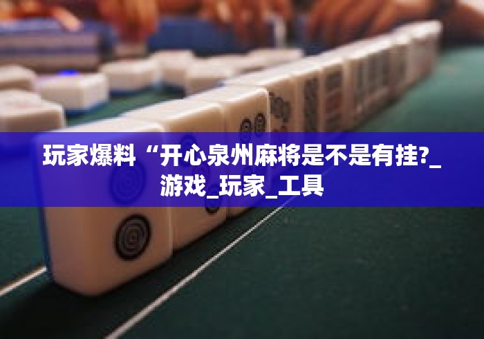 玩家爆料“开心泉州麻将是不是有挂?_游戏_玩家_工具