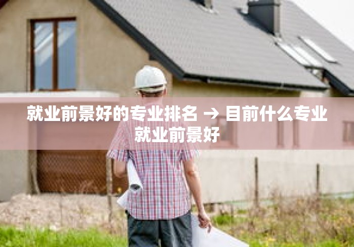 就业前景好的专业排名 → 目前什么专业就业前景好 就业前景好的专业排名 → 目前什么专业就业前景好